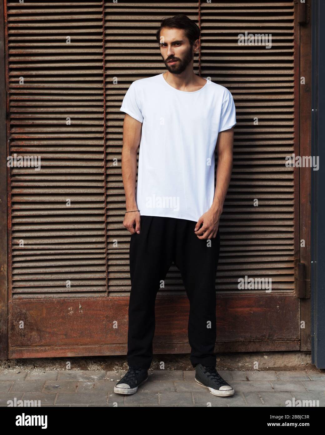 white t shirt black pants outfit