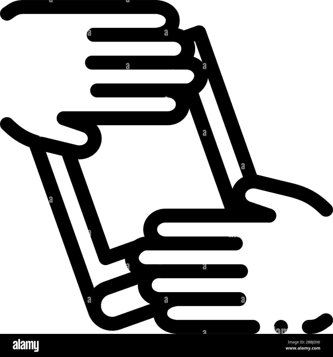 hand over book icon vector outline illustration Stock Vector Image ...