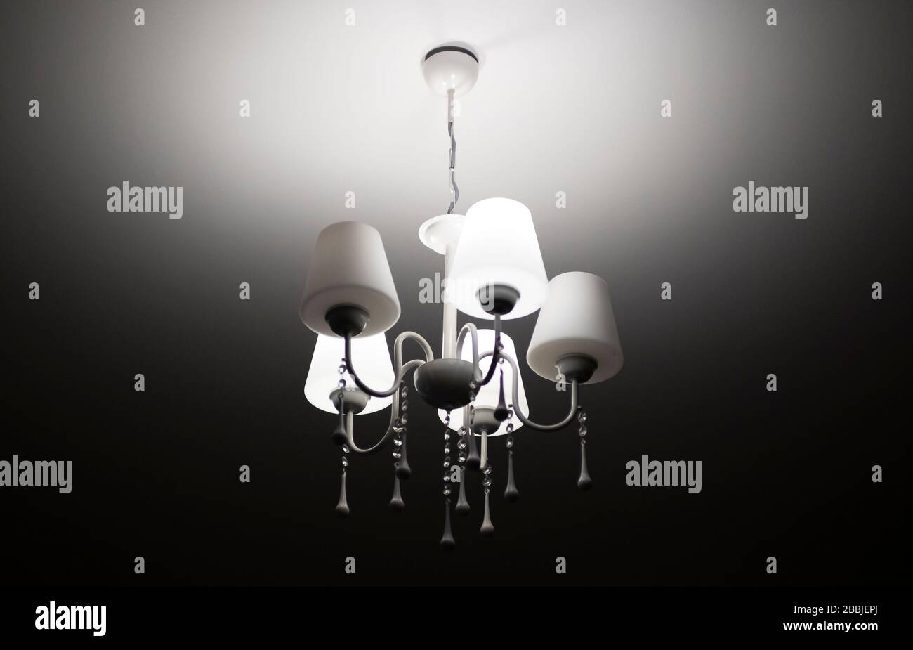 Black and white chandelier for Interior design Stock Photo Alamy