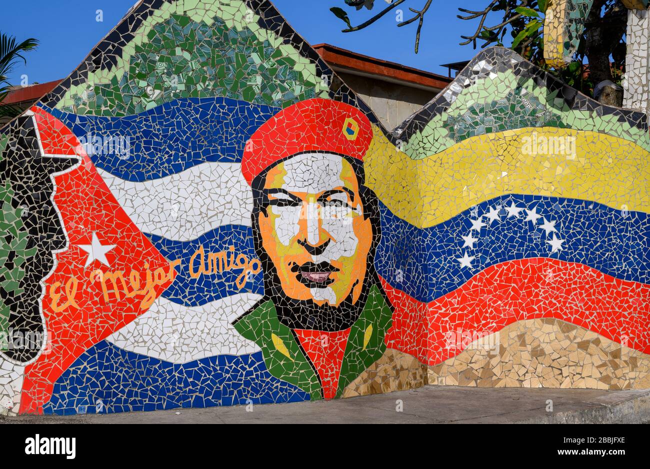 Fusterlandia, public-art installations by local artist José Fuster, with colorful, whimsical mosaics, Playa de Jaimanitas, Havana, Cuba Stock Photo