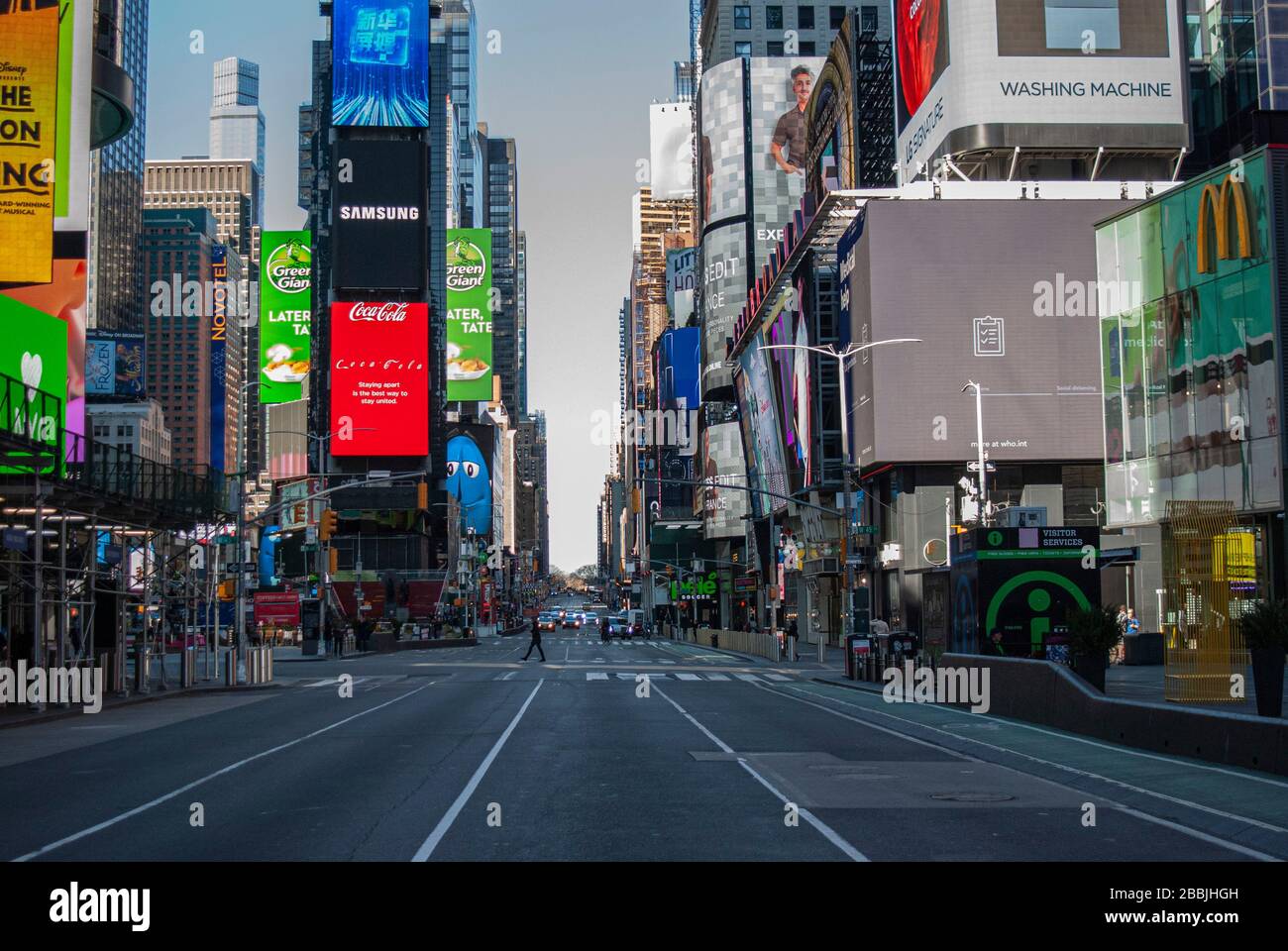 Times Square 7th Avenue, New York City during the coronavirus pandemic ...