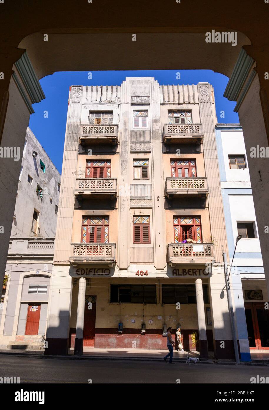 Art Deco apartnment, Havana, Cuba Stock Photo