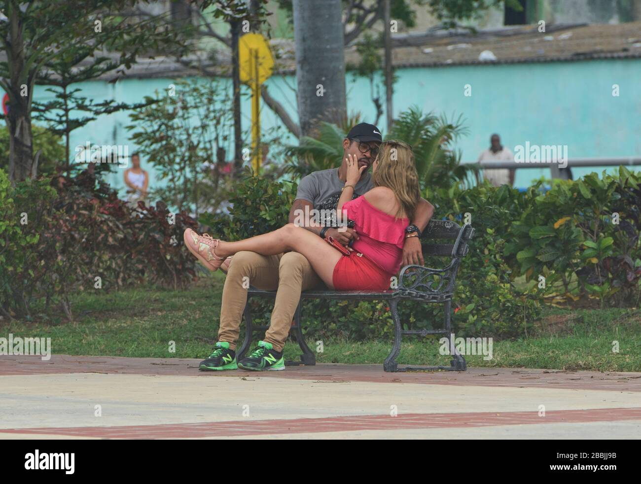 Couple in love, Havana, Cuba Stock Photo