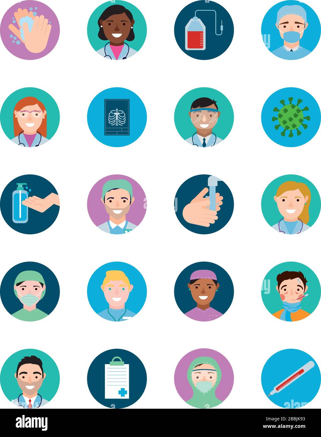 bundle of medical staff set icons Stock Vector Image & Art - Alamy