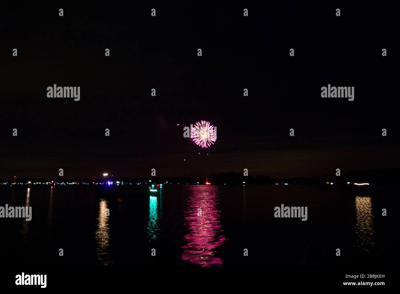Fireworks Over Seneca Lake, Ohio Stock Photo Alamy