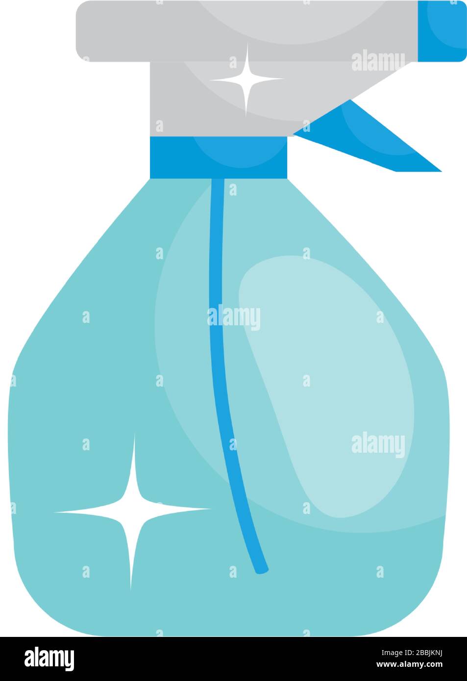 spray bottle icon over white background, flat style, vector ...