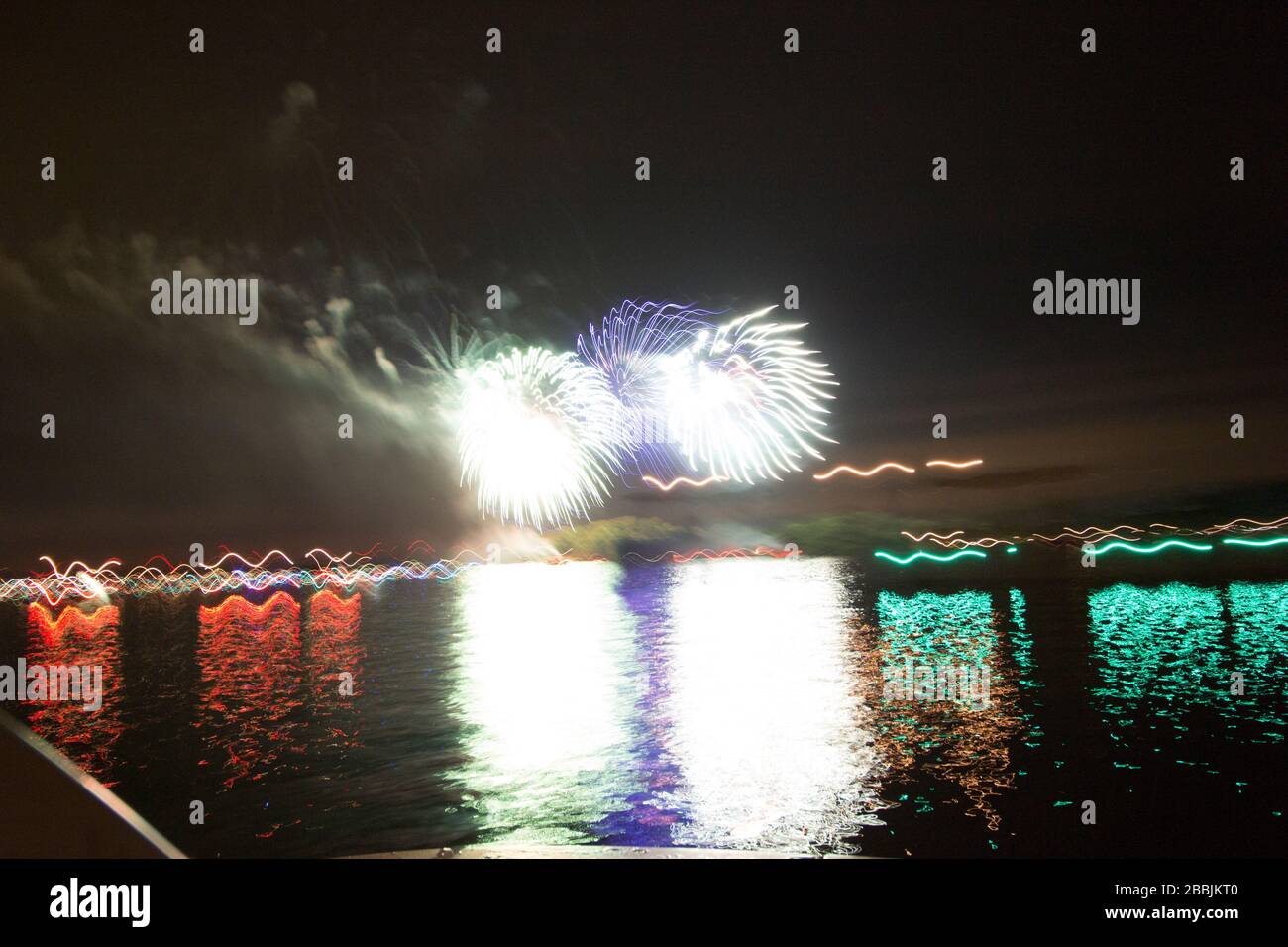 Fireworks Over Seneca Lake, Ohio Stock Photo Alamy