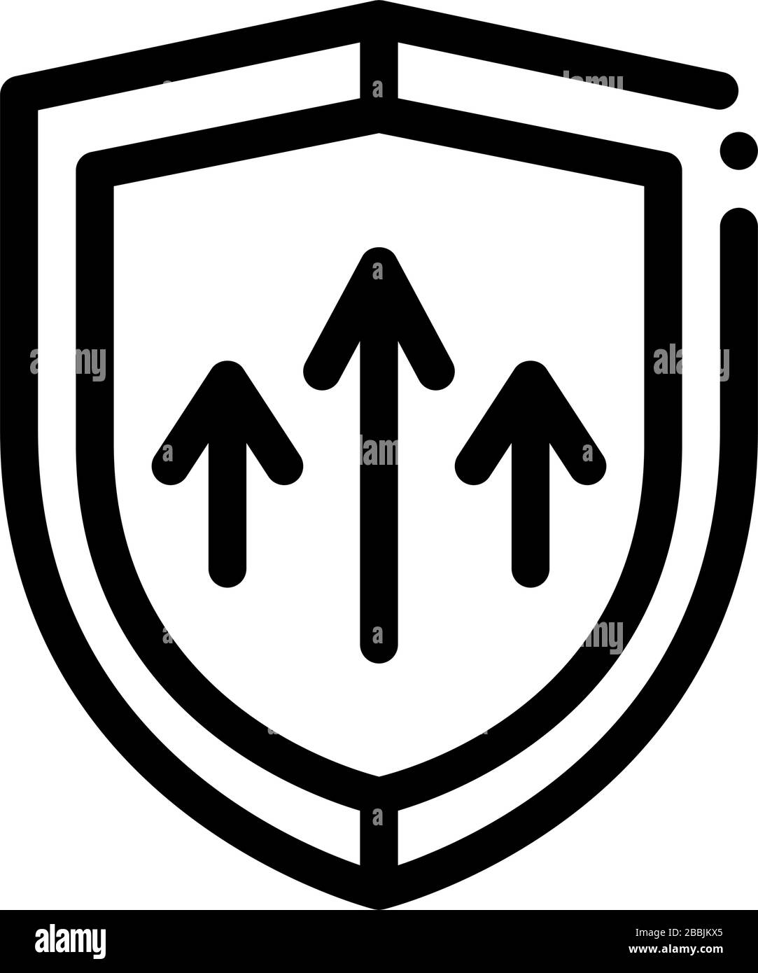 increased protection icon vector outline illustration Stock Vector ...