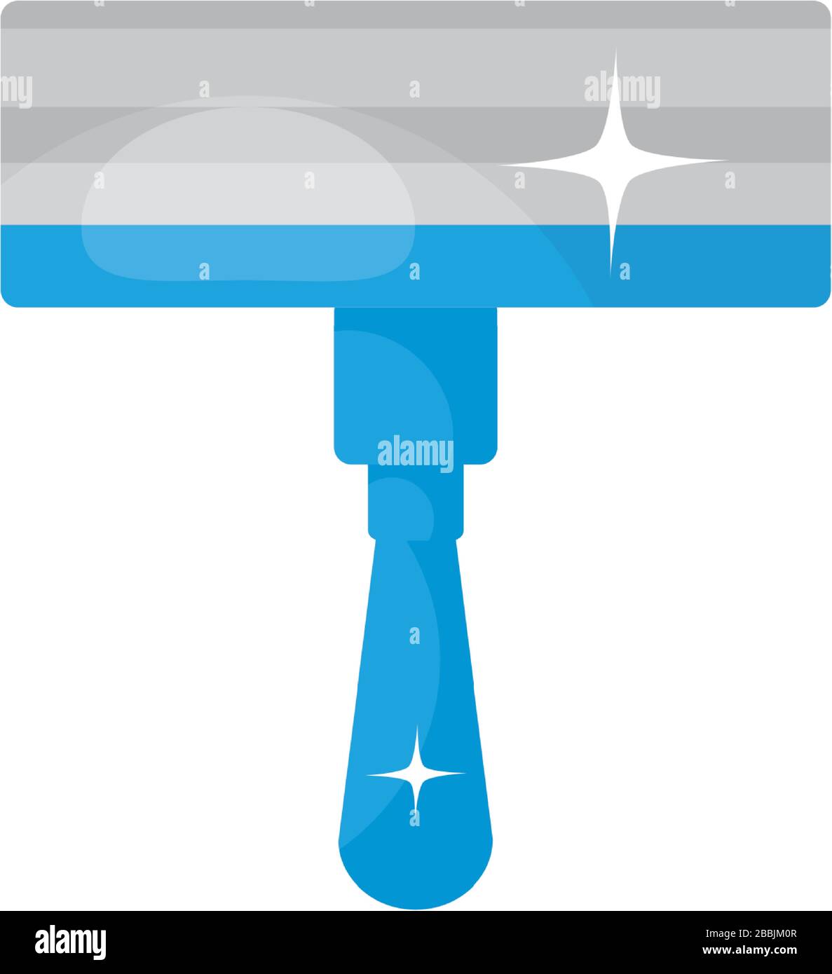 squeegee icon over white background, flat style, vector illustration