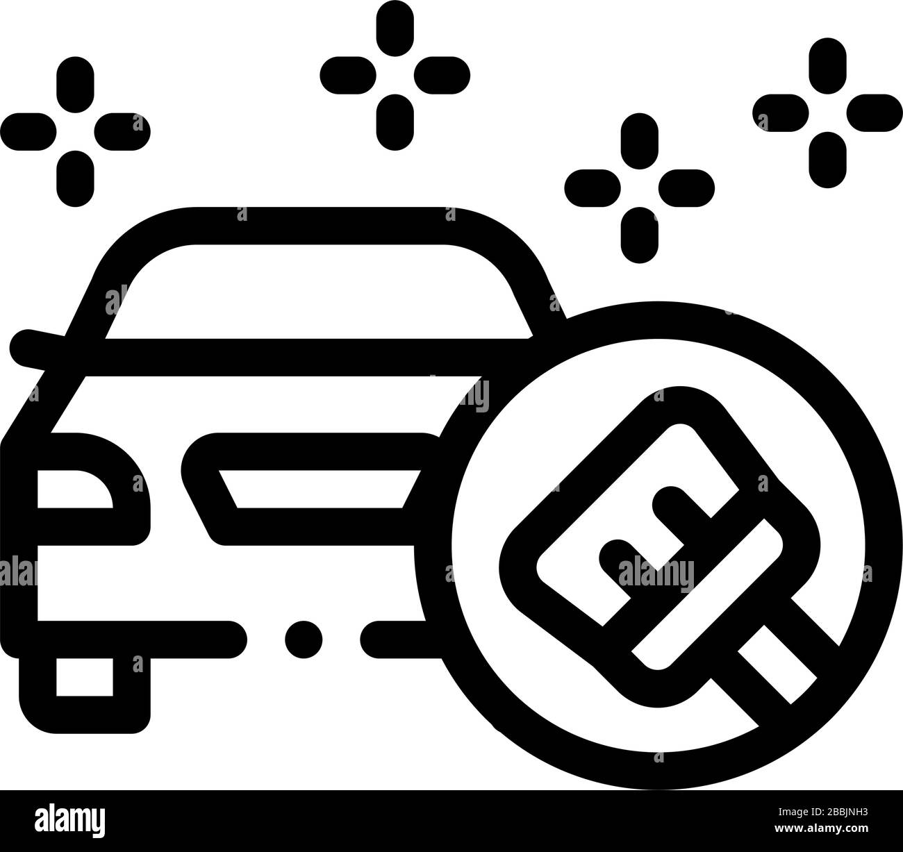 perfect cleaning machine icon vector outline illustration Stock Vector