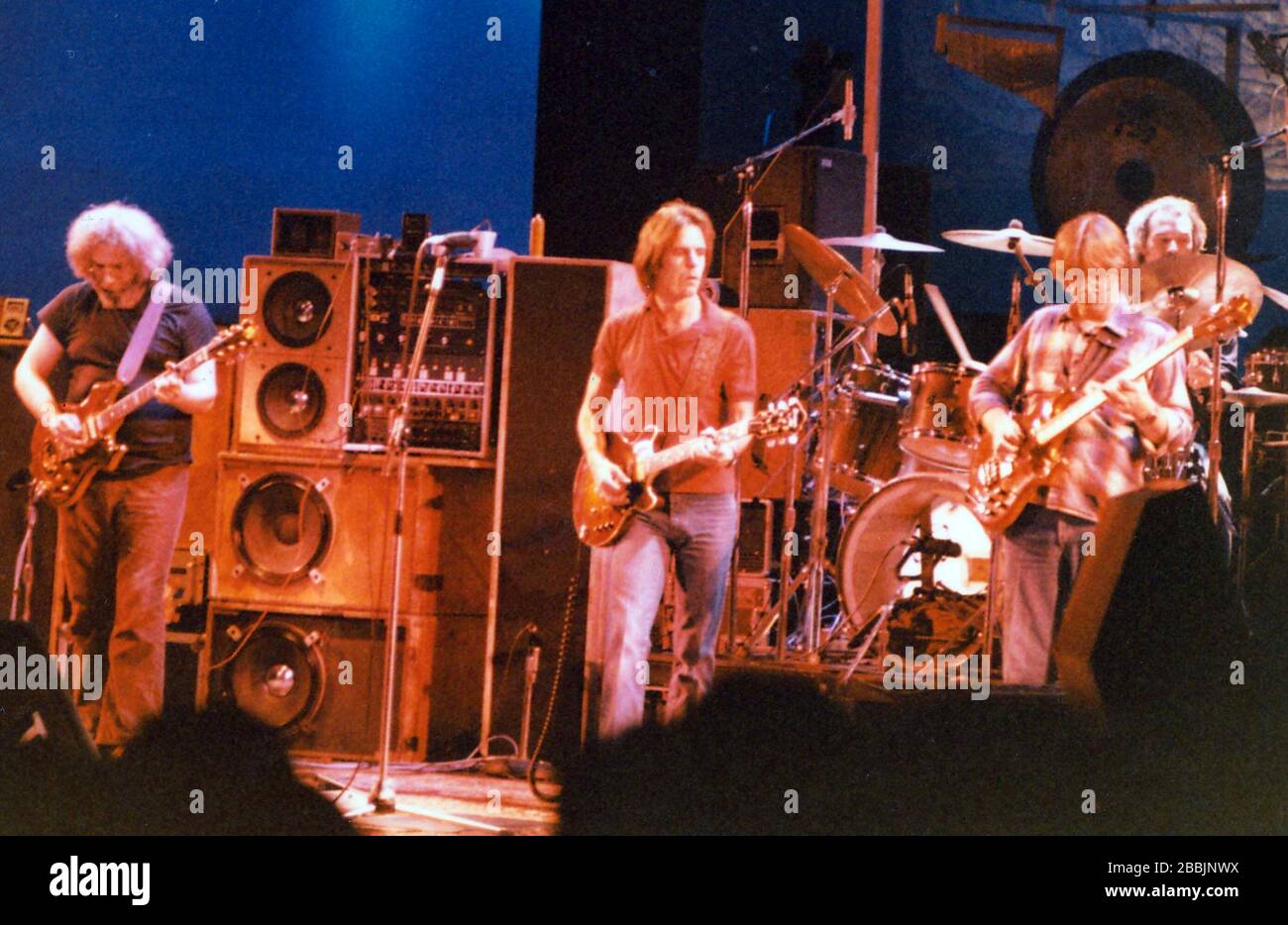 The Grateful Dead  Radio City Music Hall ,New York City                            10-29-1980 Photo By Michael Brito Bob Weir  and Gerry Garcia Phil Lesh Stock Photo