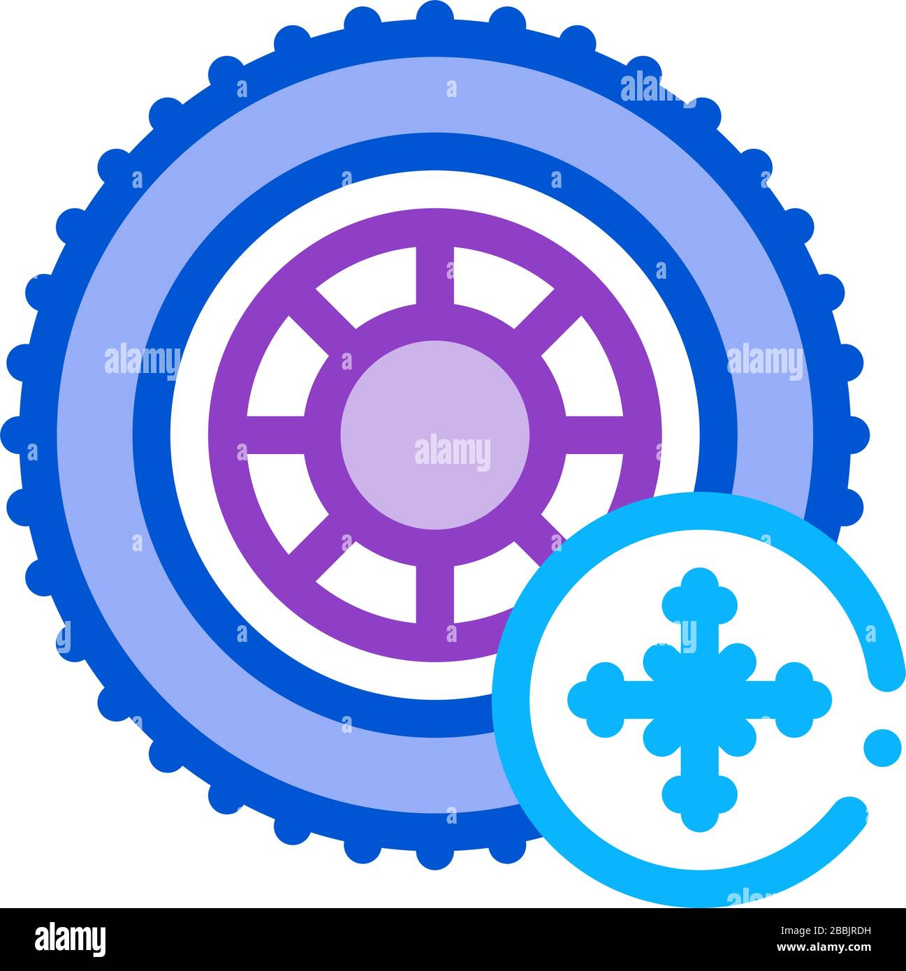 winter tires icon vector outline illustration Stock Vector Image & Art ...
