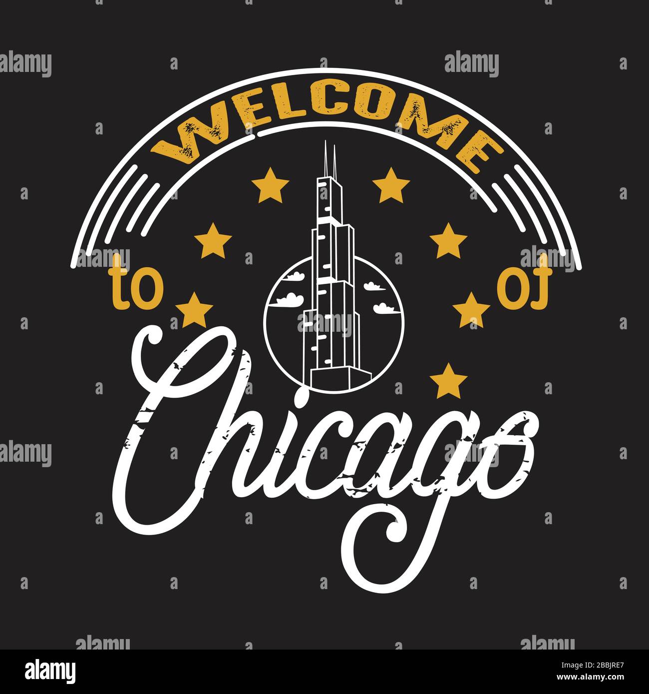 Chicago Quotes and Slogan good for TShirt. To Chicago Stock