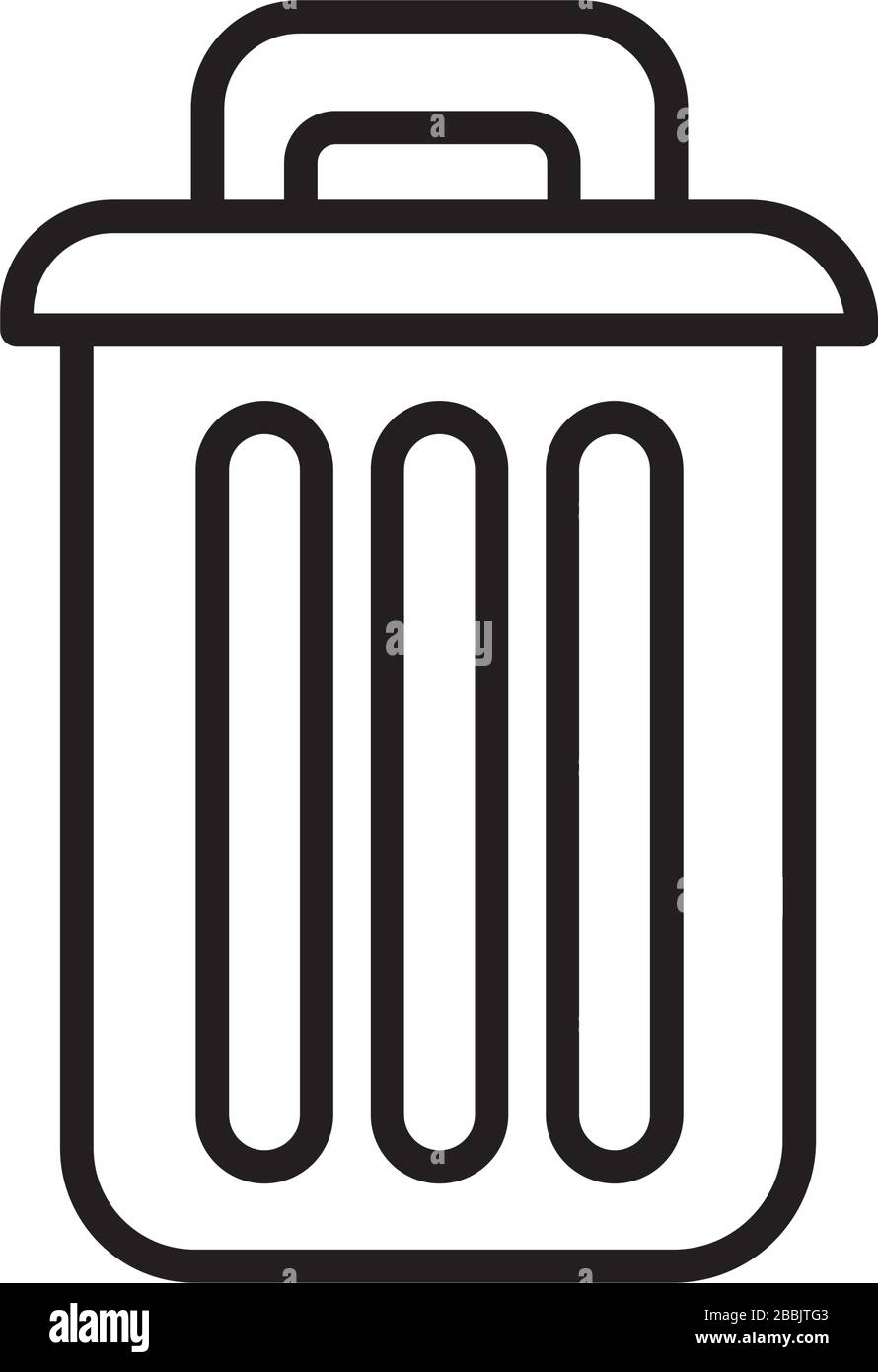 waste bin line style icon Stock Vector Image & Art - Alamy