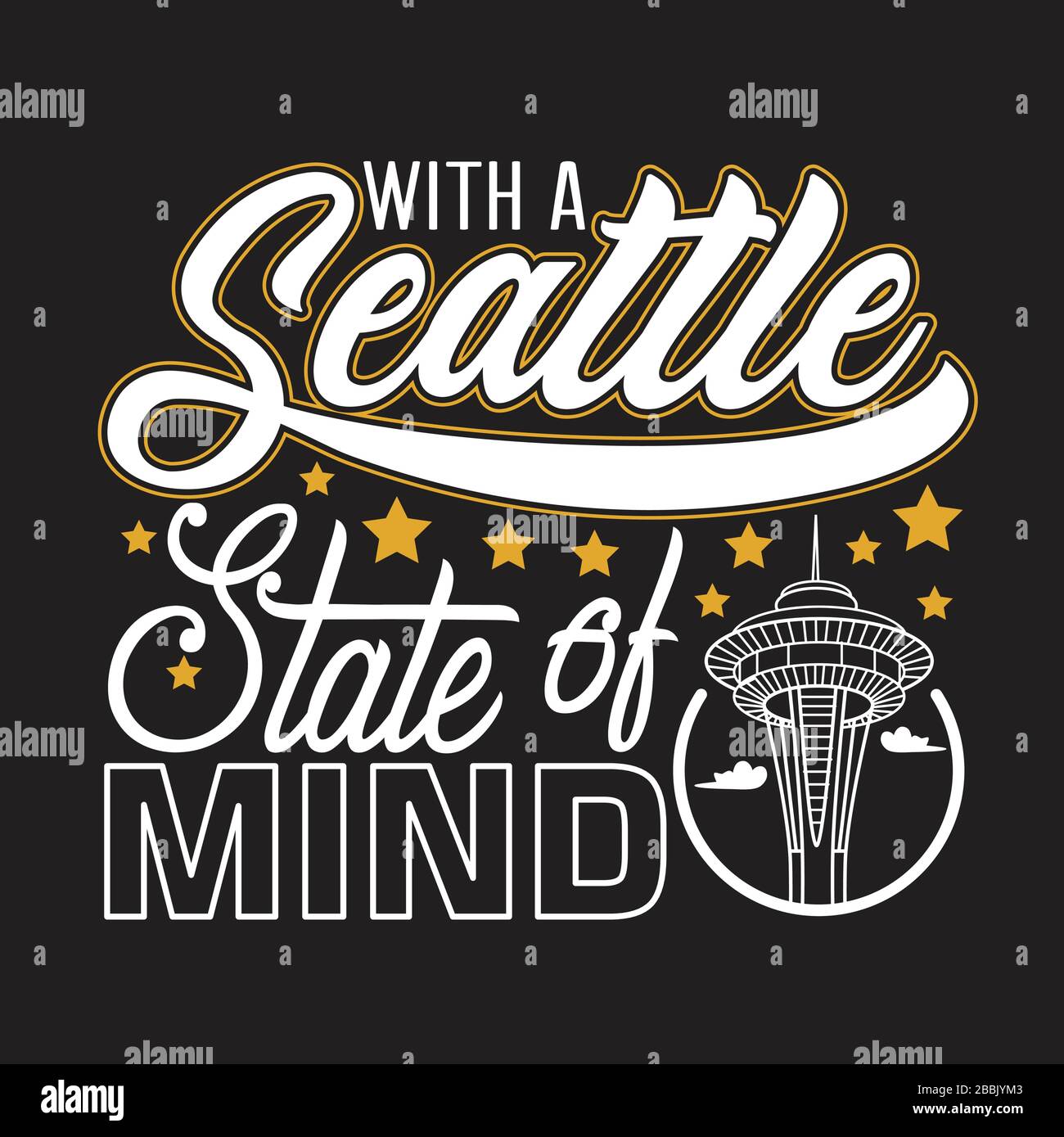Seattle calligraphy Stock Vector Images Alamy