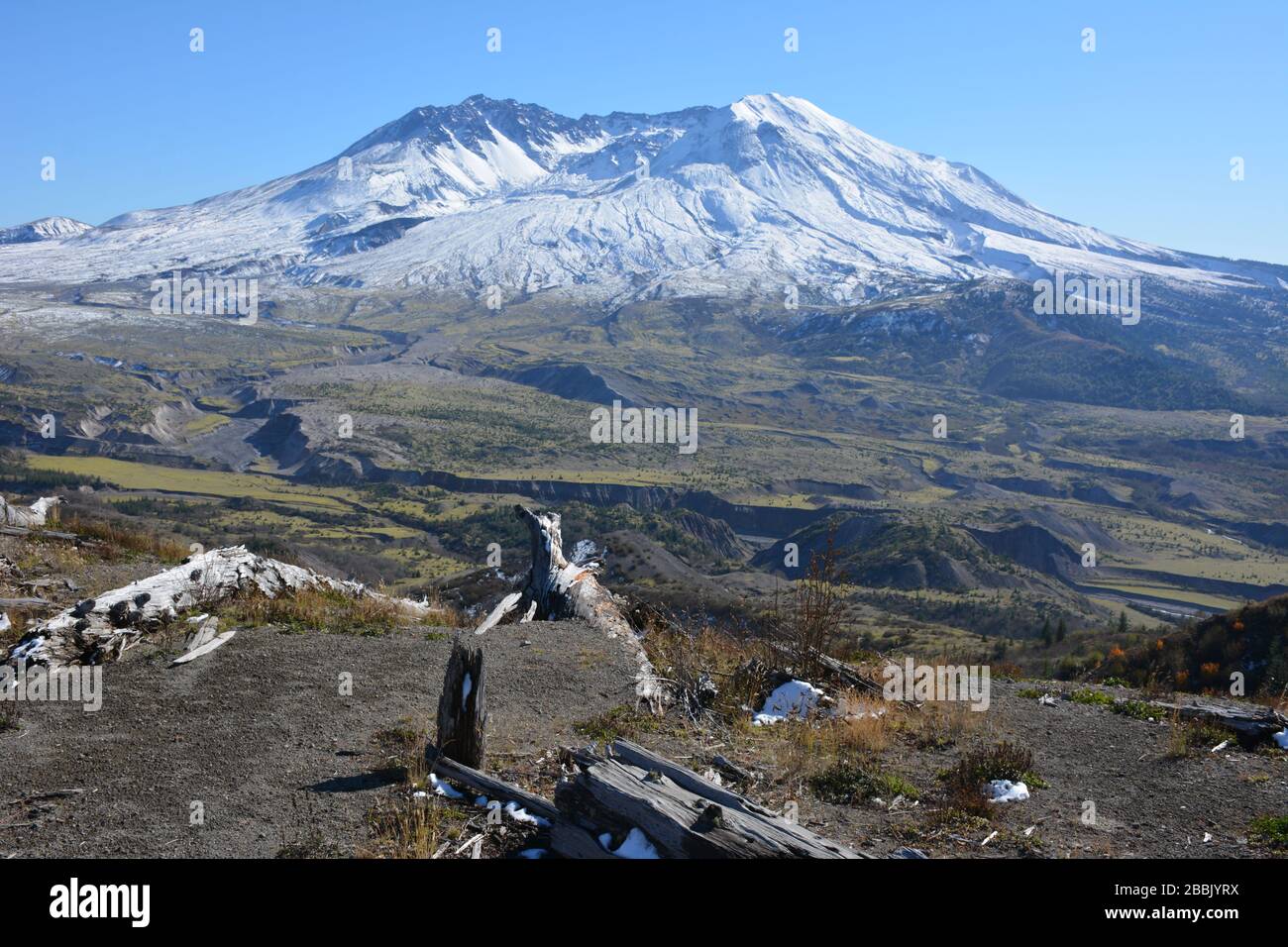 Dramatic view of the north side of Mt St Helens from Route 504, Cowlitz ...