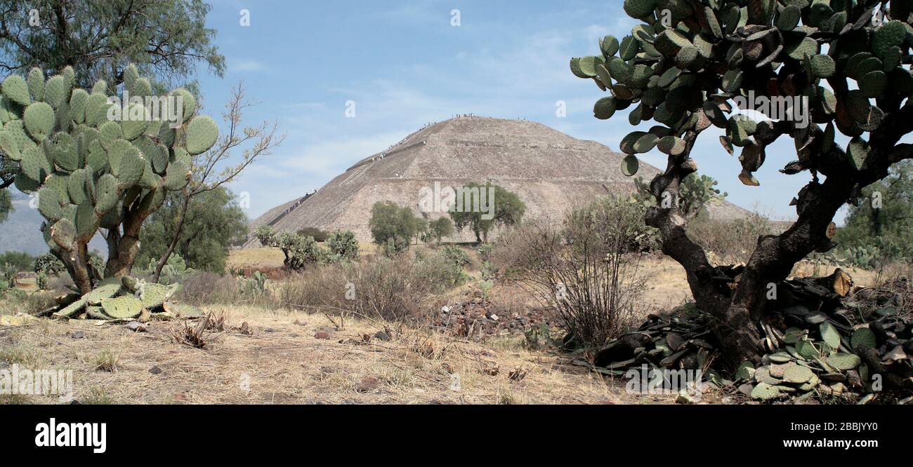 Pyramid of the Sun, Teotihuaca, Mexico Stock Photo
