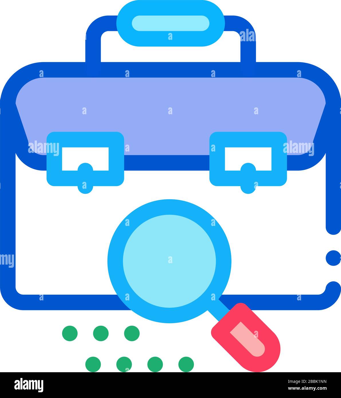 briefcase bag check icon vector outline illustration Stock Vector Image ...