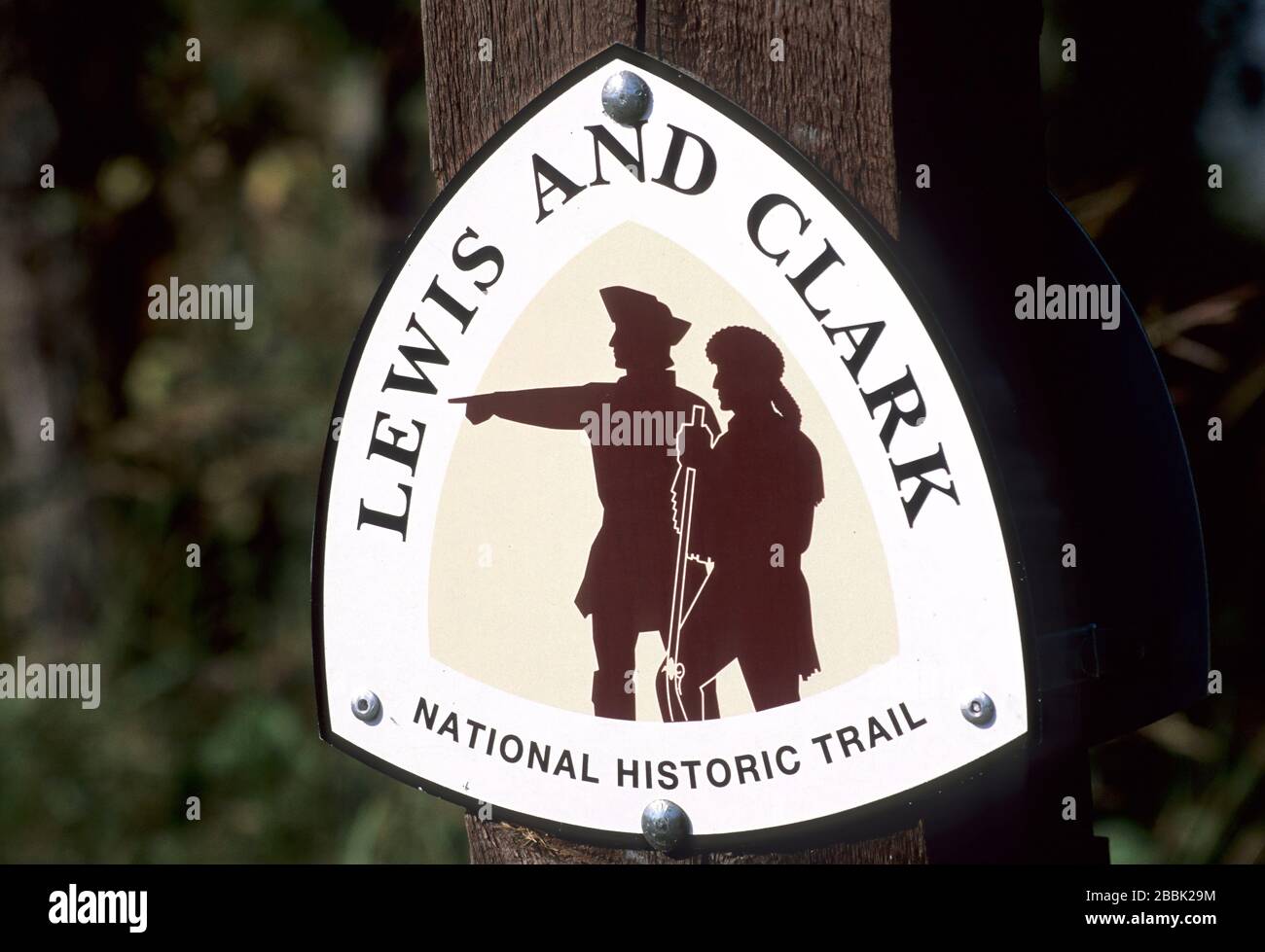 Lewis & Clark National Historic Trail sign, Stone State Park, Loess ...