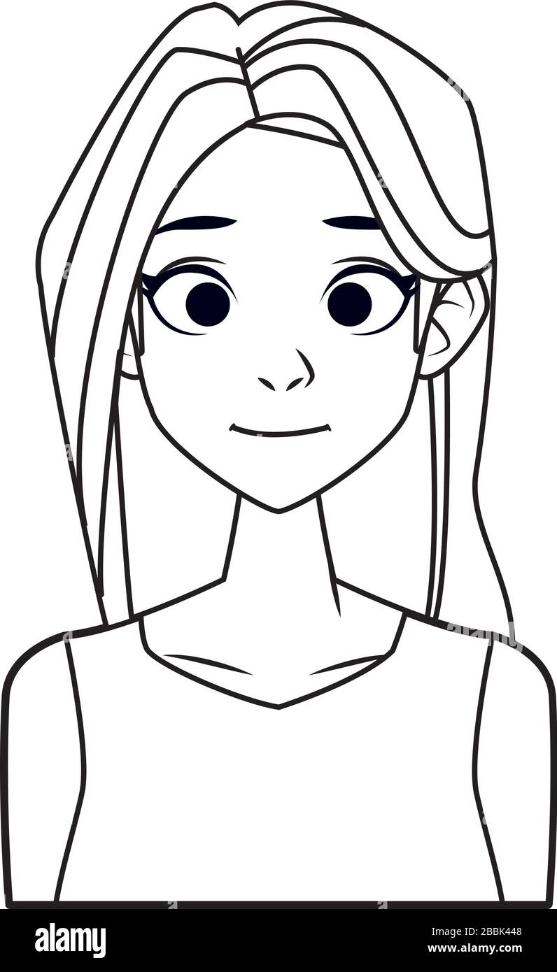beautiful young woman avatar character Stock Vector Image & Art - Alamy