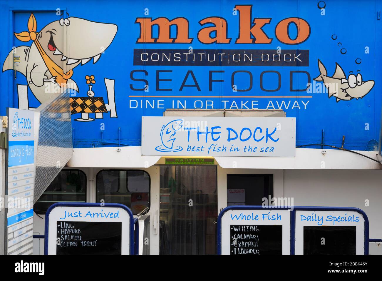 Mako Seafood Restaurant, Hobart, Tasmania Island, Australia Stock Photo
