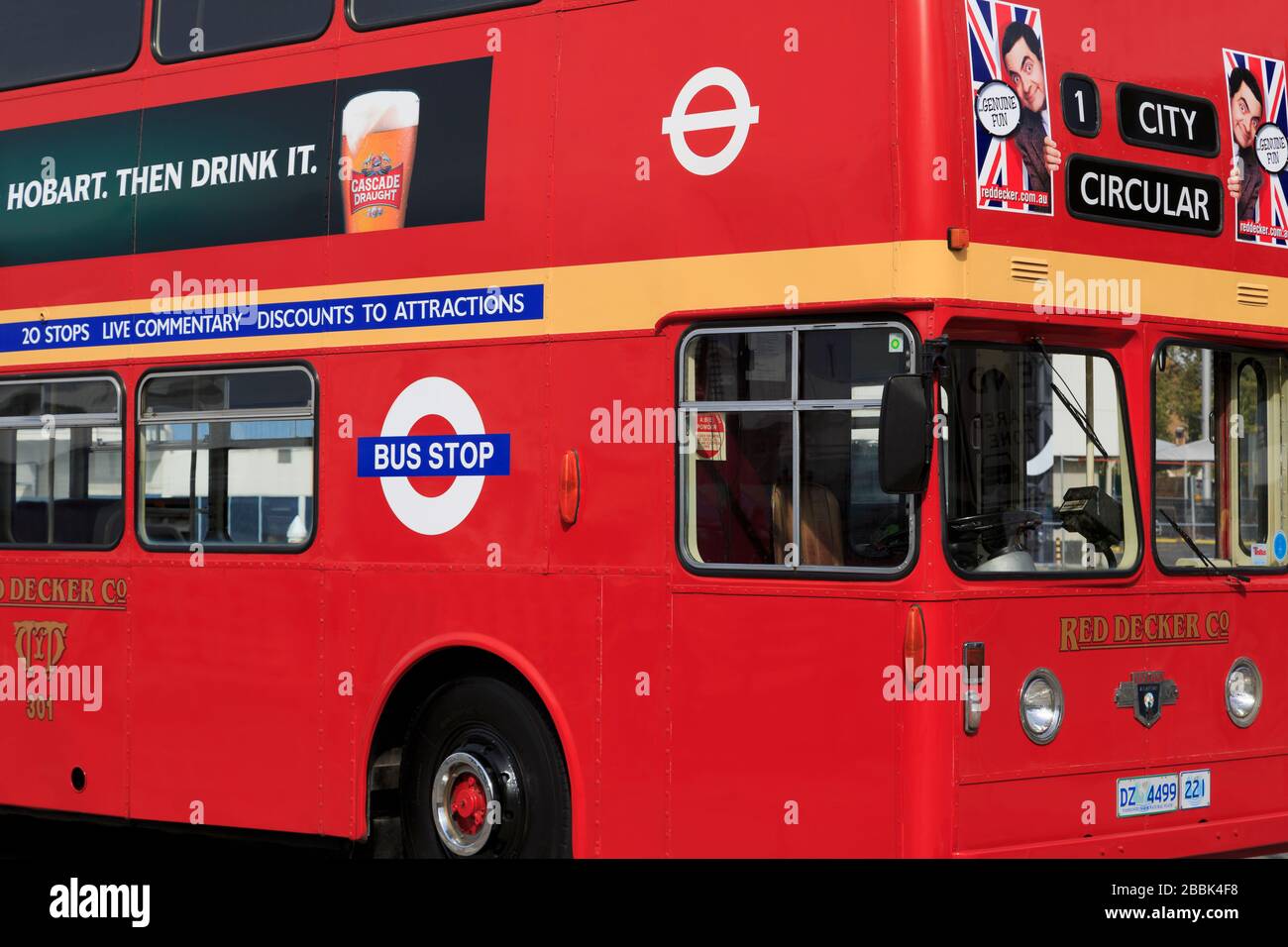 Red Decker Bus, Hobart, Tasmania Island, Australia Stock Photo Alamy