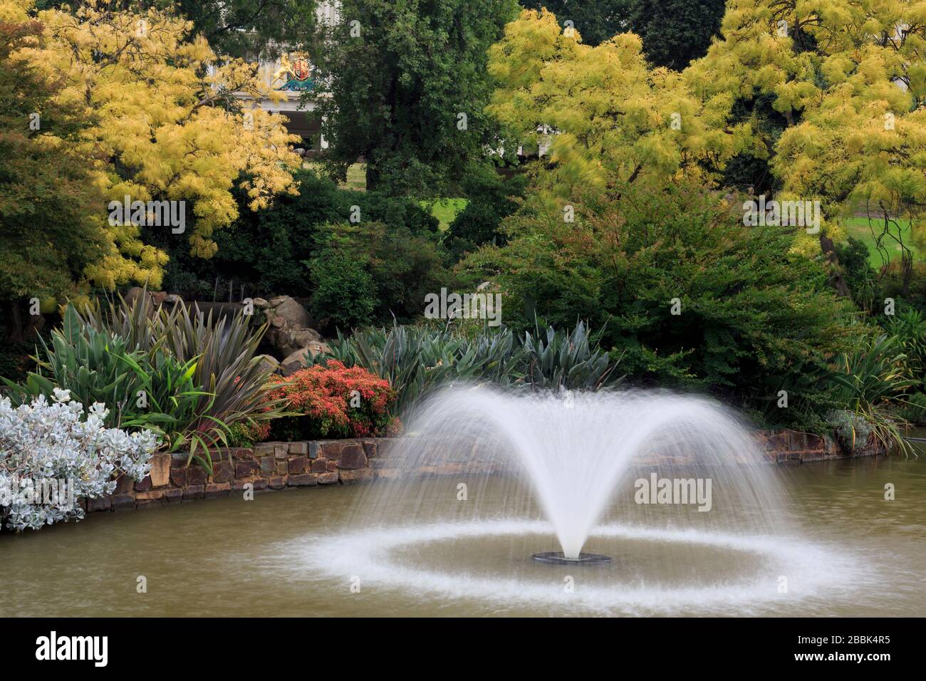 Fountain, Treasury Gardens, Melbourne, Victoria, Australia Stock Photo