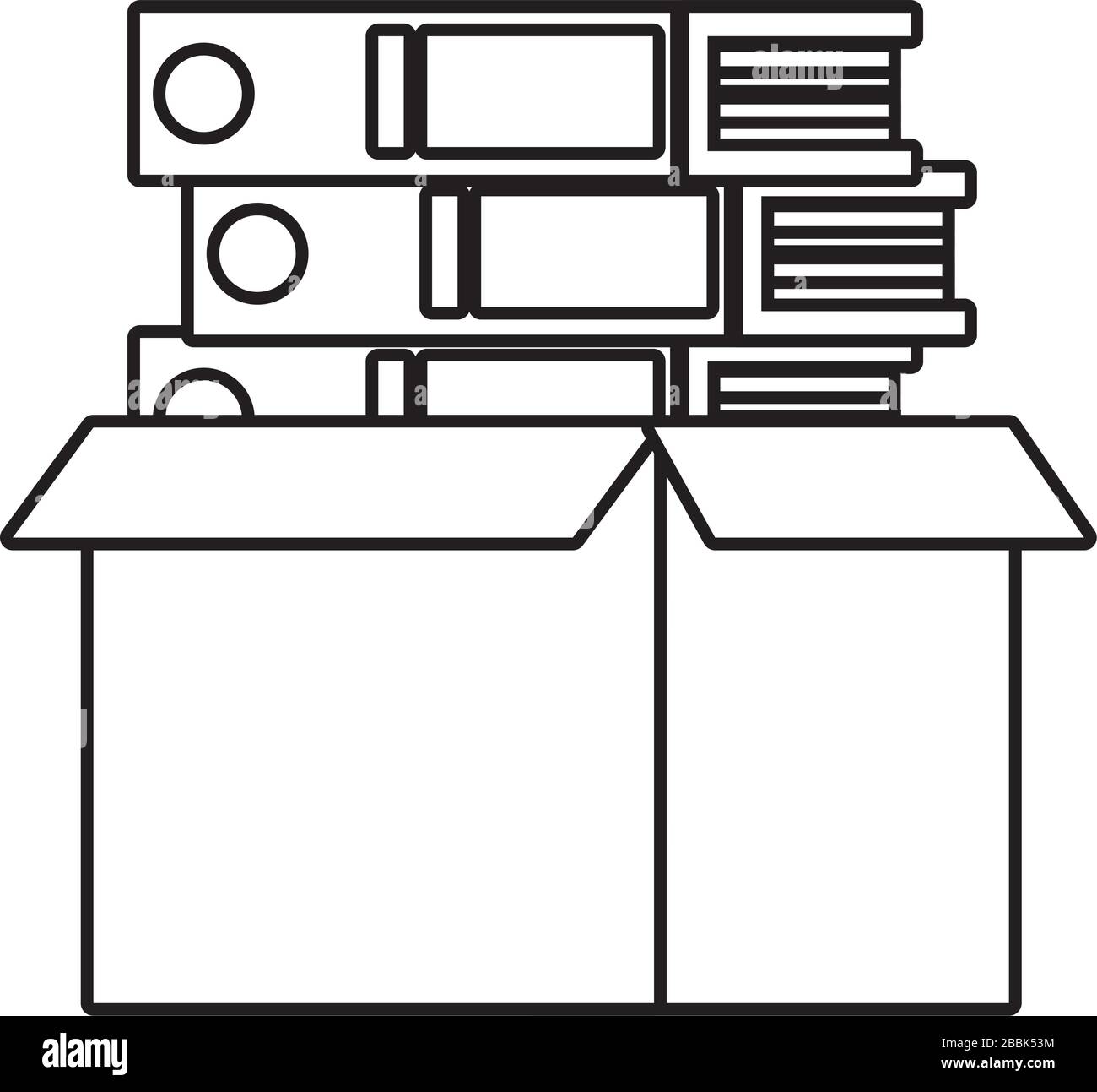 Office packing Black and White Stock Photos & Images Alamy