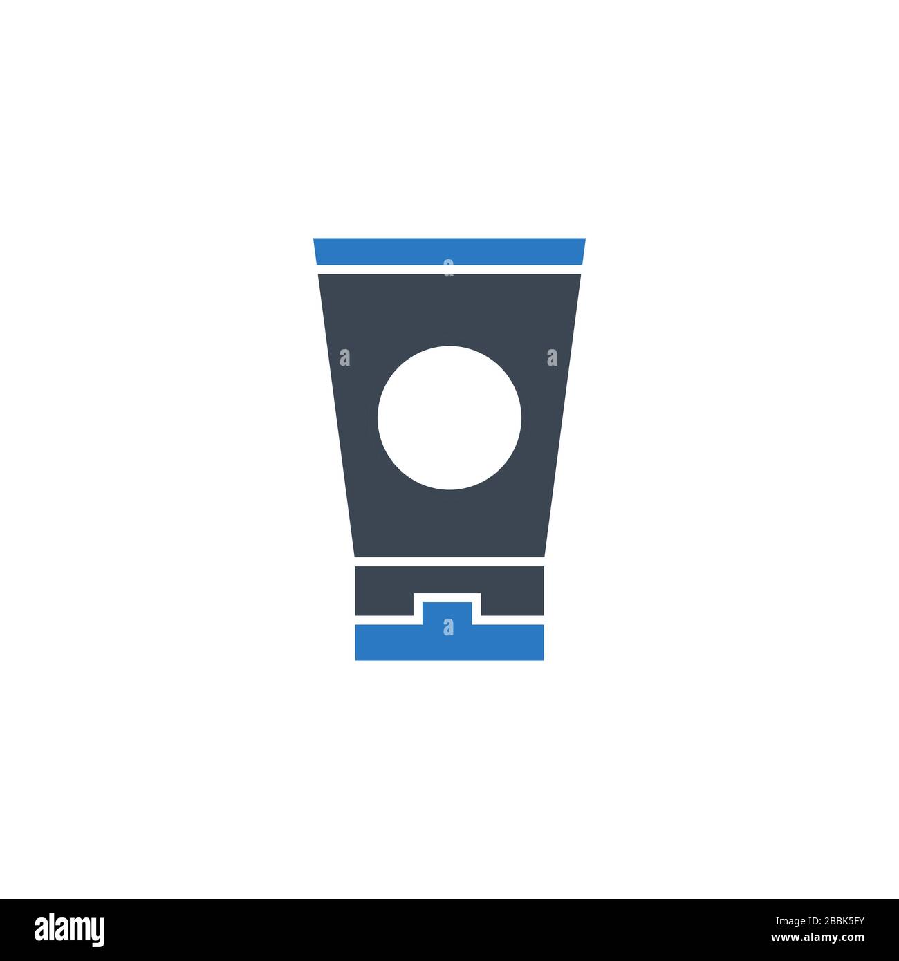 Sunscreen related vector glyph icon. Stock Vector