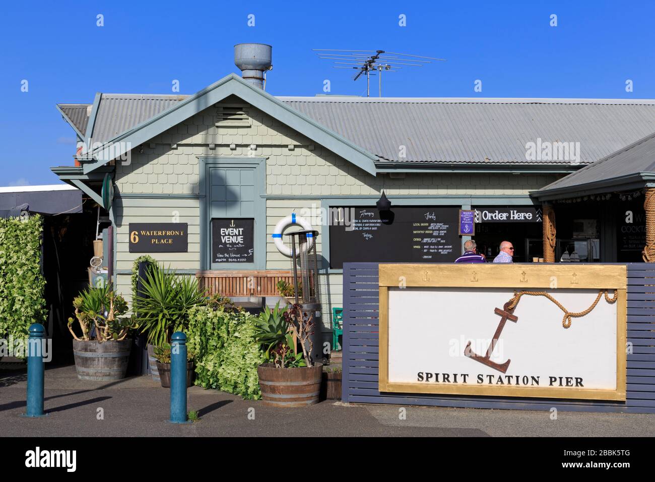 Restaurant, Port Melbourne, Victoria, Australia Stock Photo
