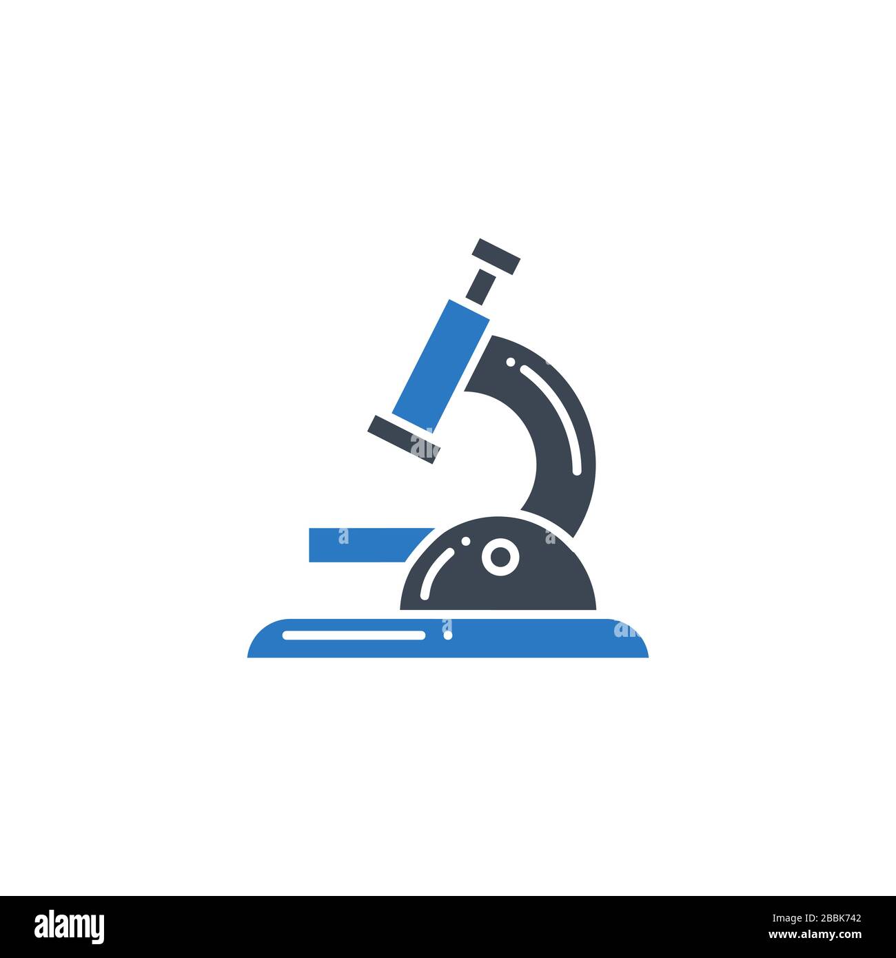 Microscope related vector glyph icon. Stock Vector