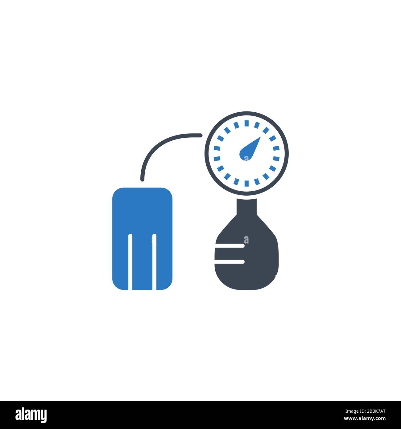 Tonometer related vector glyph icon. Stock Vector