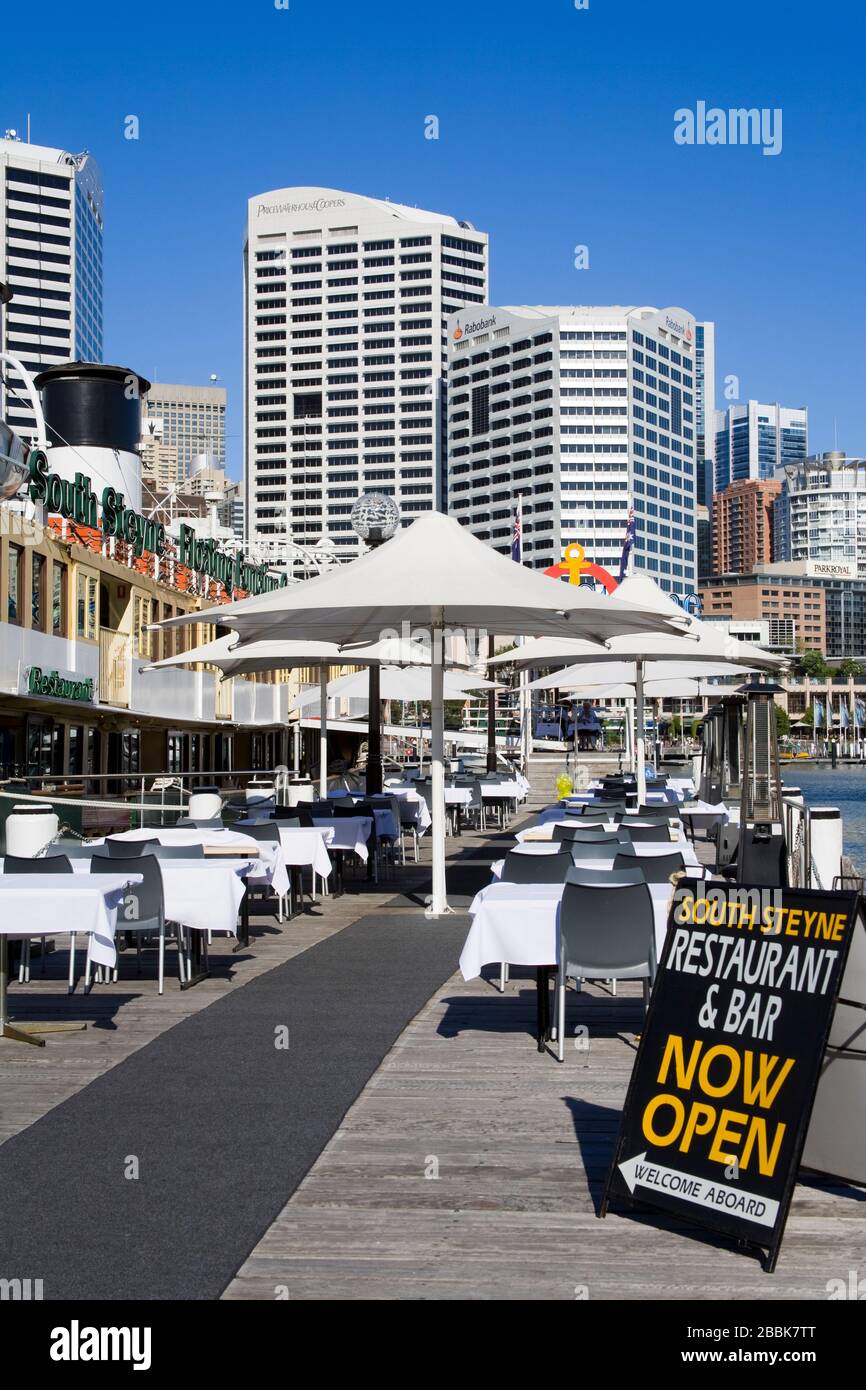 South Steyne Restaurant & Bar in Darling Harbour,Central Business District,Sydney,New South Wales,Australia Stock Photo