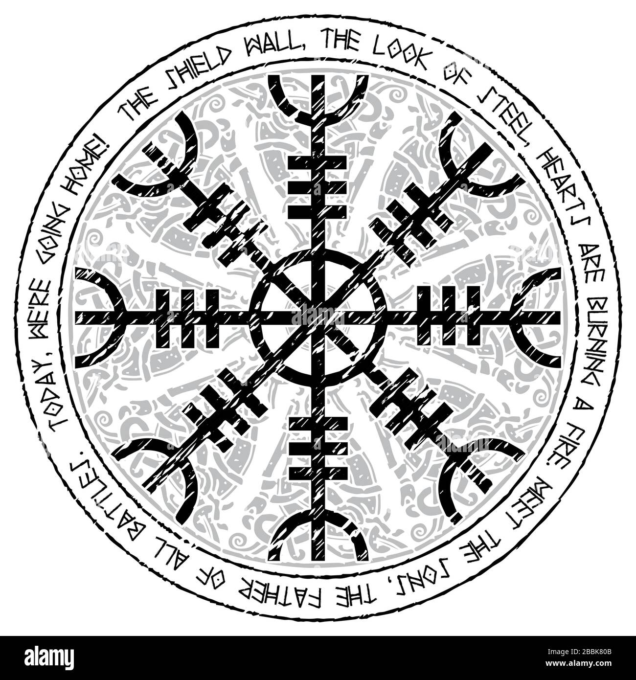 Patch Tattico Multicam Aegishjalmur | Helm Of Awe Viking Rune, Morale Patch 7,5x6,5 Cm Con Velcro