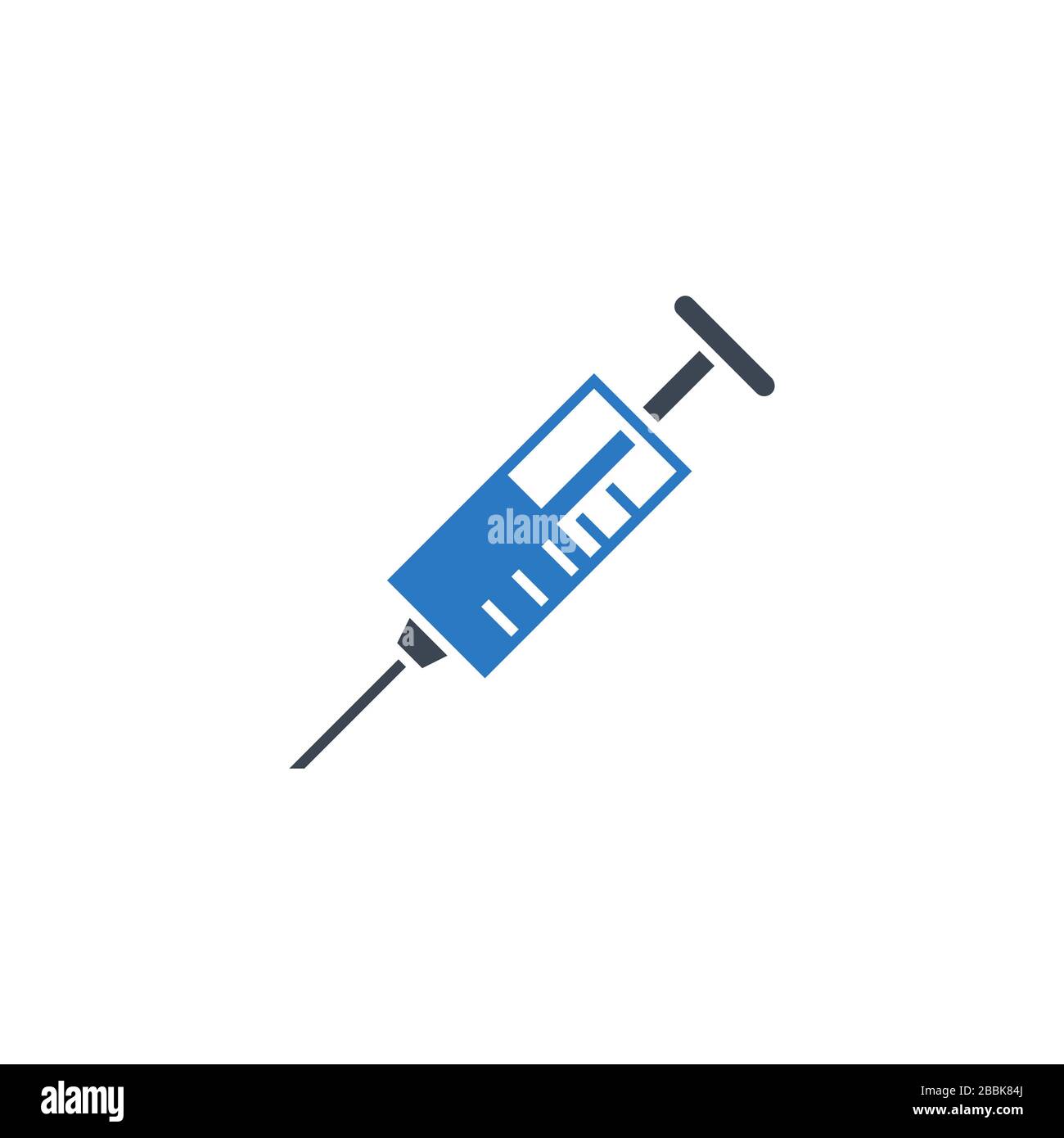 Syringe sign icon blue Stock Vector Images - Alamy