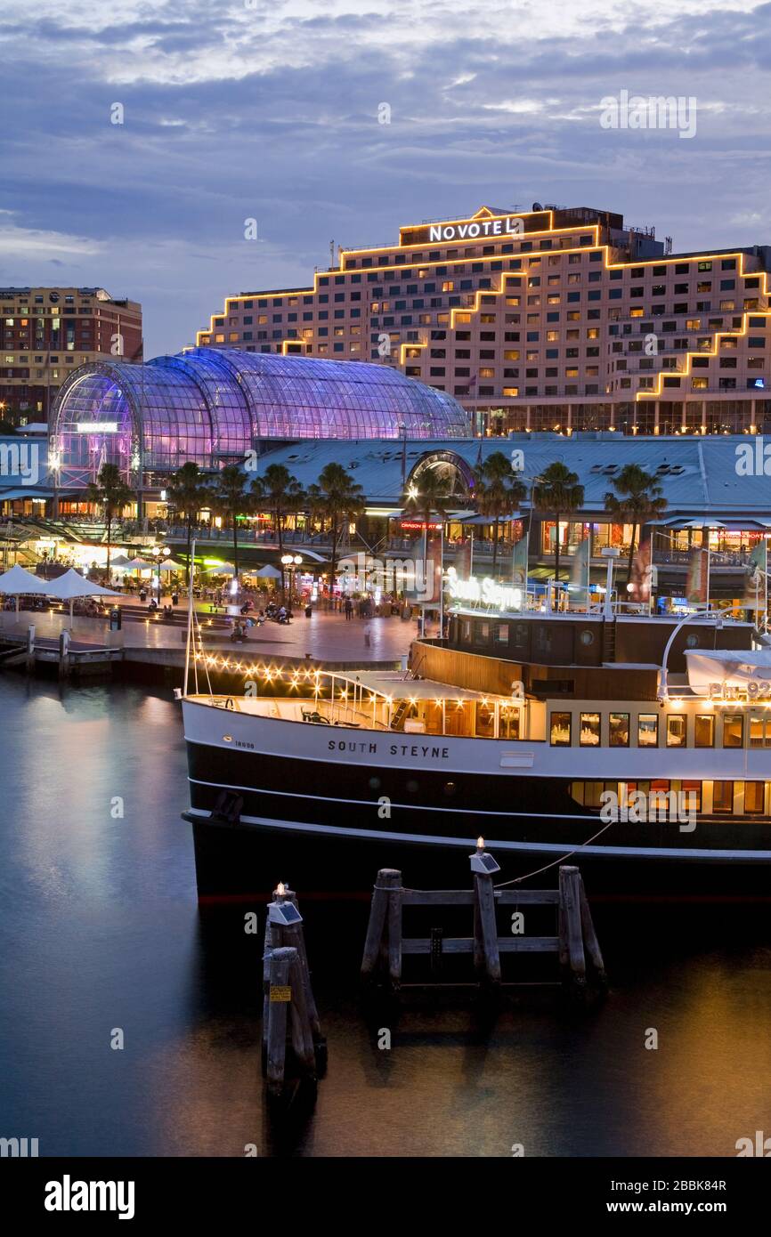 South Steyne Ferry & Harbourside in Darling Harbour,Central Business District,Sydney,New South Wales,Australia Stock Photo