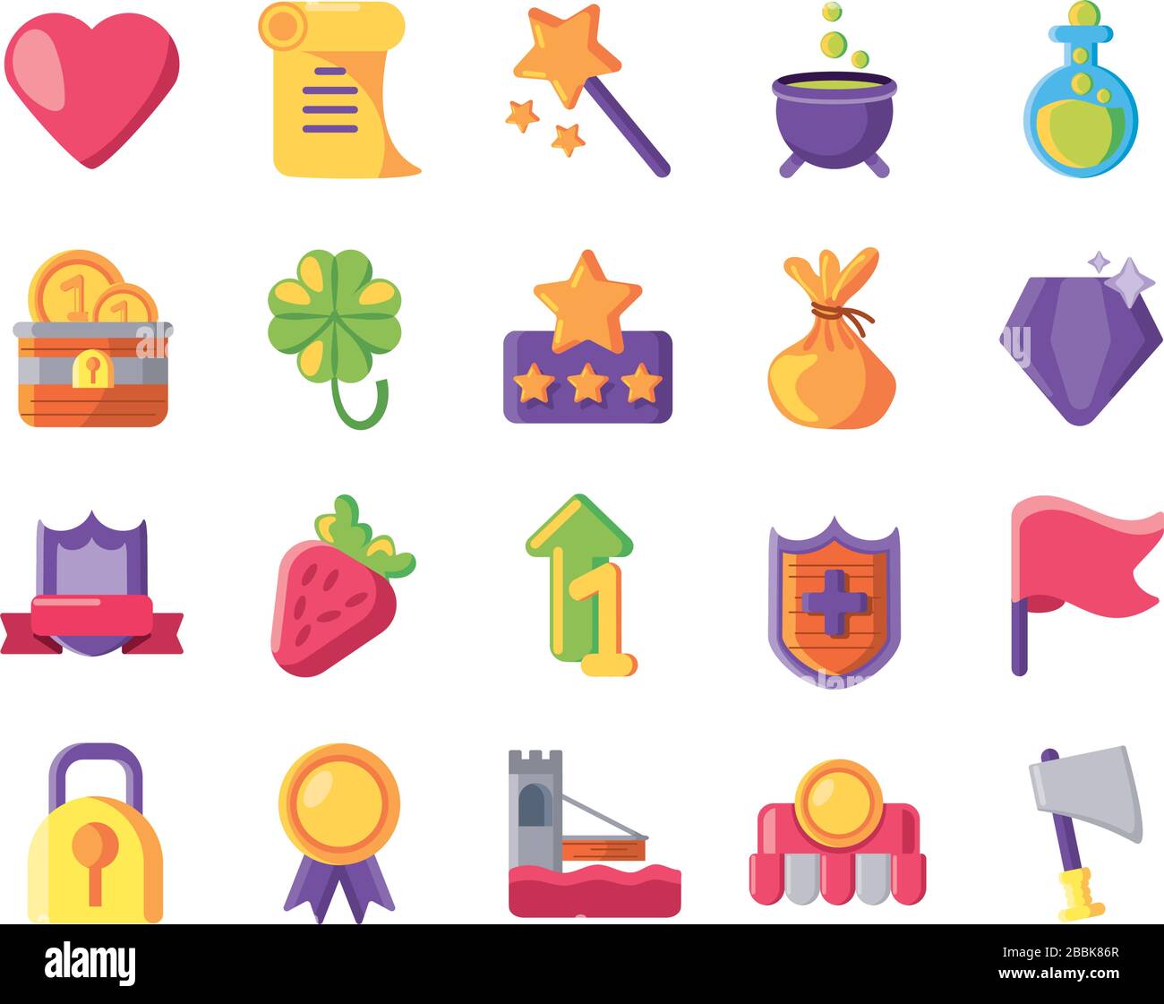 set of icons video game on white background vector illustration design ...