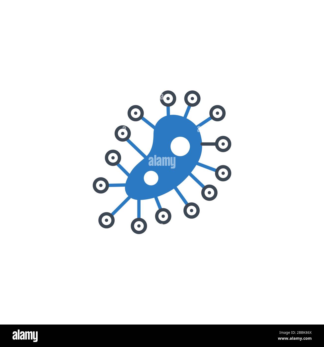 Abstract blue microbe shape hi-res stock photography and images - Alamy