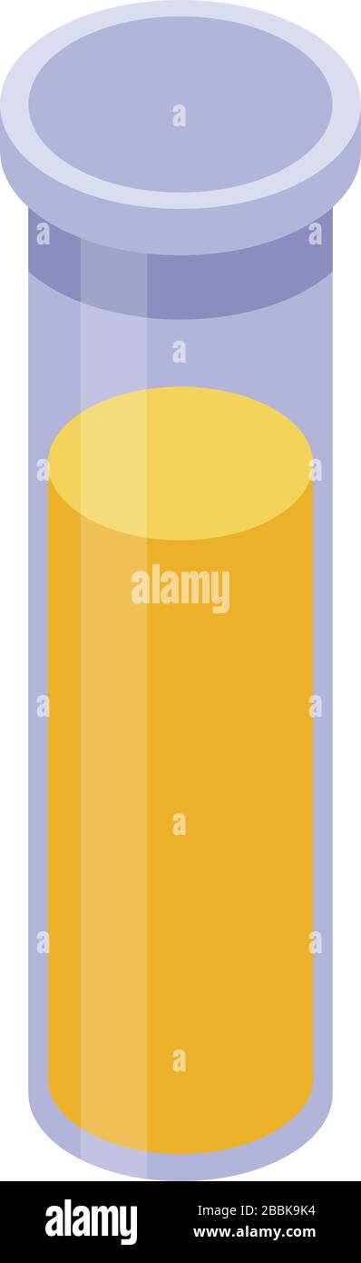 Witcher test tube icon, isometric style Stock Vector