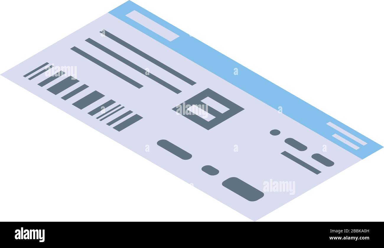 Basketball match ticket icon, isometric style Stock Vector Image & Art ...