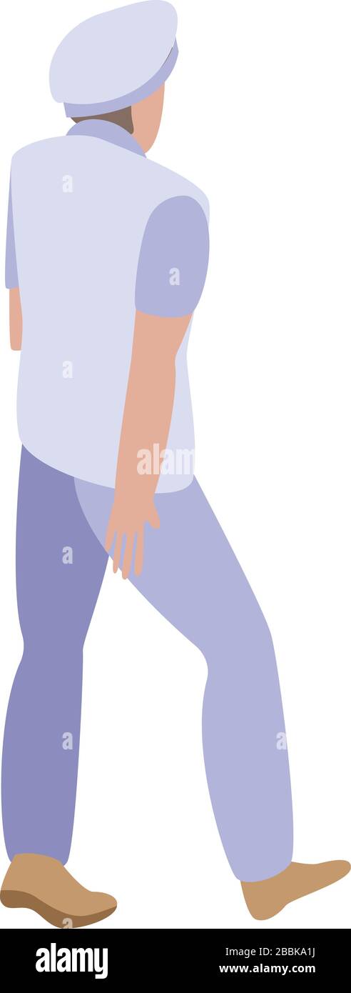 Ship captain icon, isometric style Stock Vector