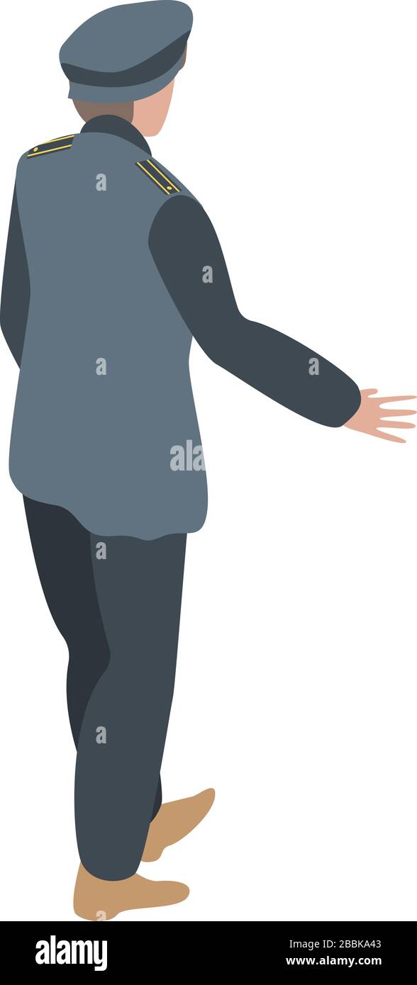 Sailor man icon, isometric style Stock Vector