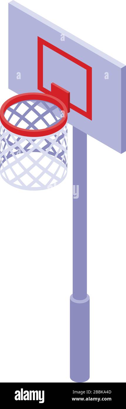Basketball panel icon, isometric style Stock Vector