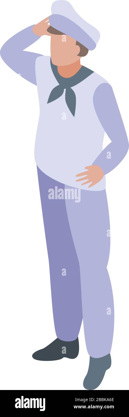 Nautical sailor icon, isometric style Stock Vector