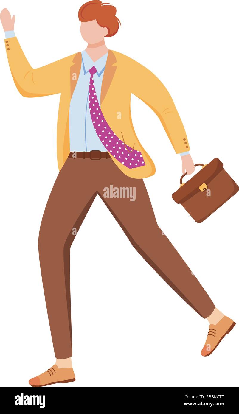 Male office worker flat vector illustration Stock Vector Image & Art ...
