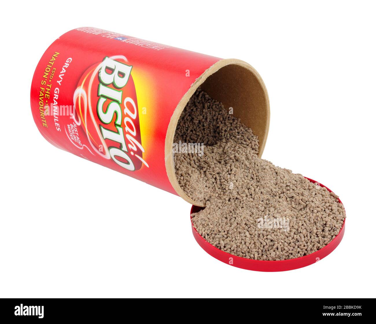 Opened pack of Bisto gravy granules isolated on a white background Stock Photo Alamy