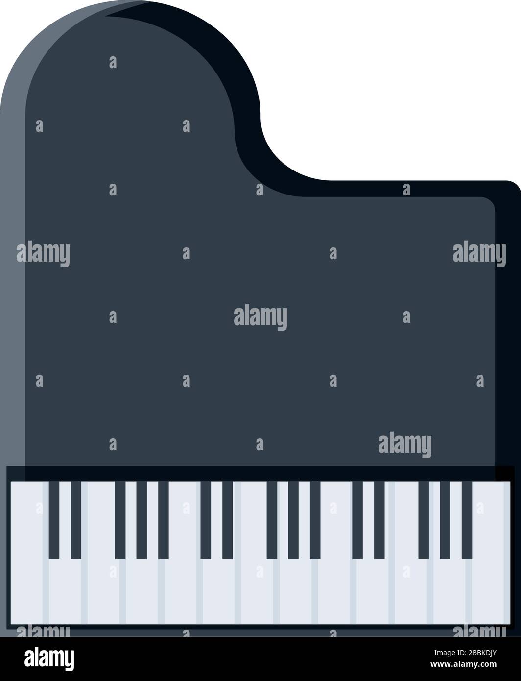 grand piano on white background vector illustration design Stock Vector ...