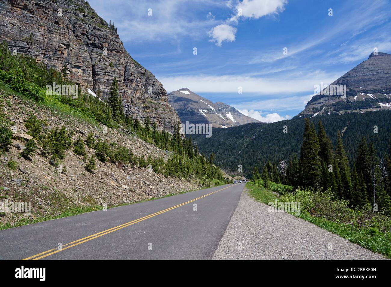 Mountain scenery in Glacier National Park in Montana USA Stock Photo ...