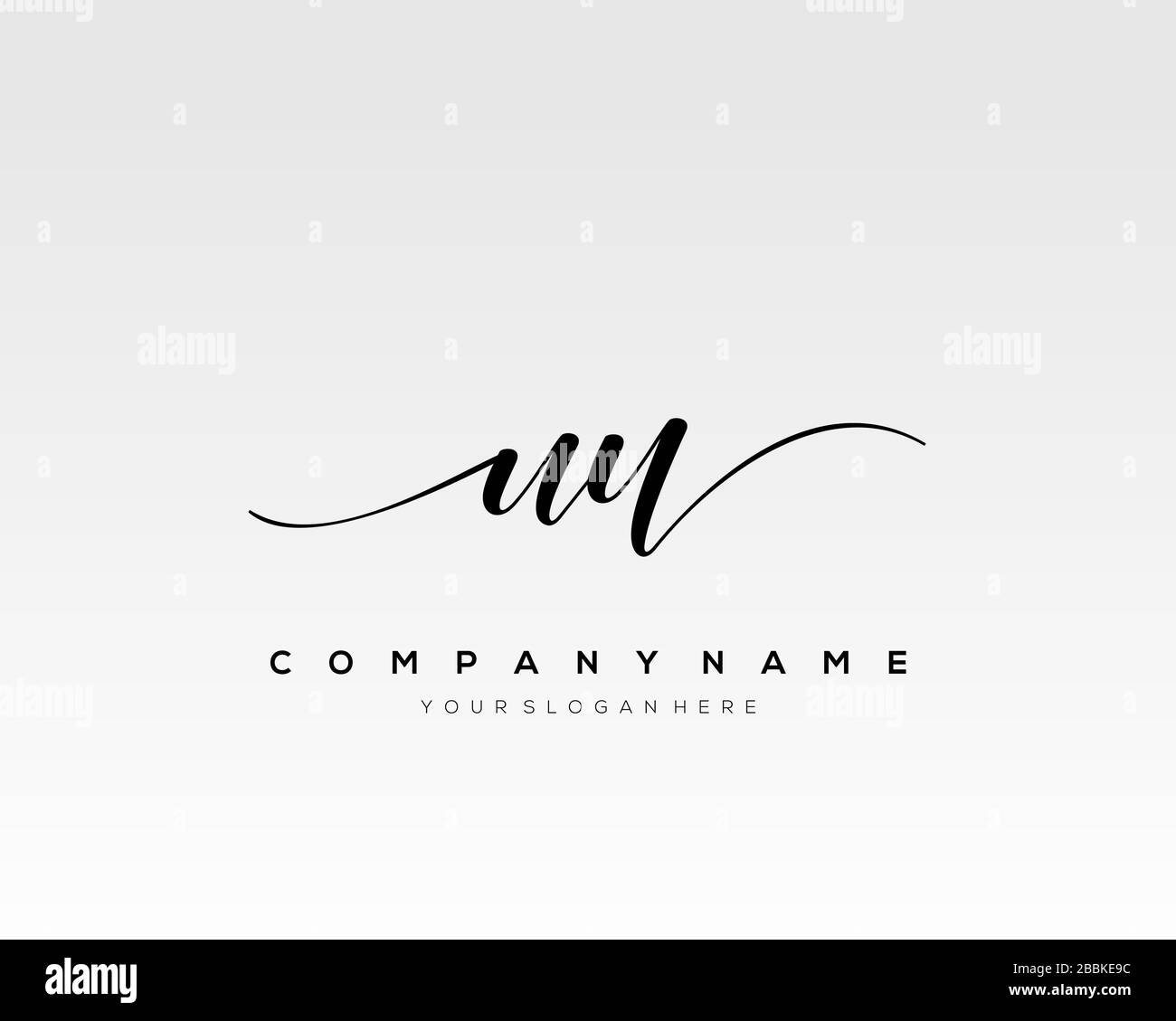 Uu Initial Letter Handwriting Logo Hand Drawn Template Vector, Logo For 