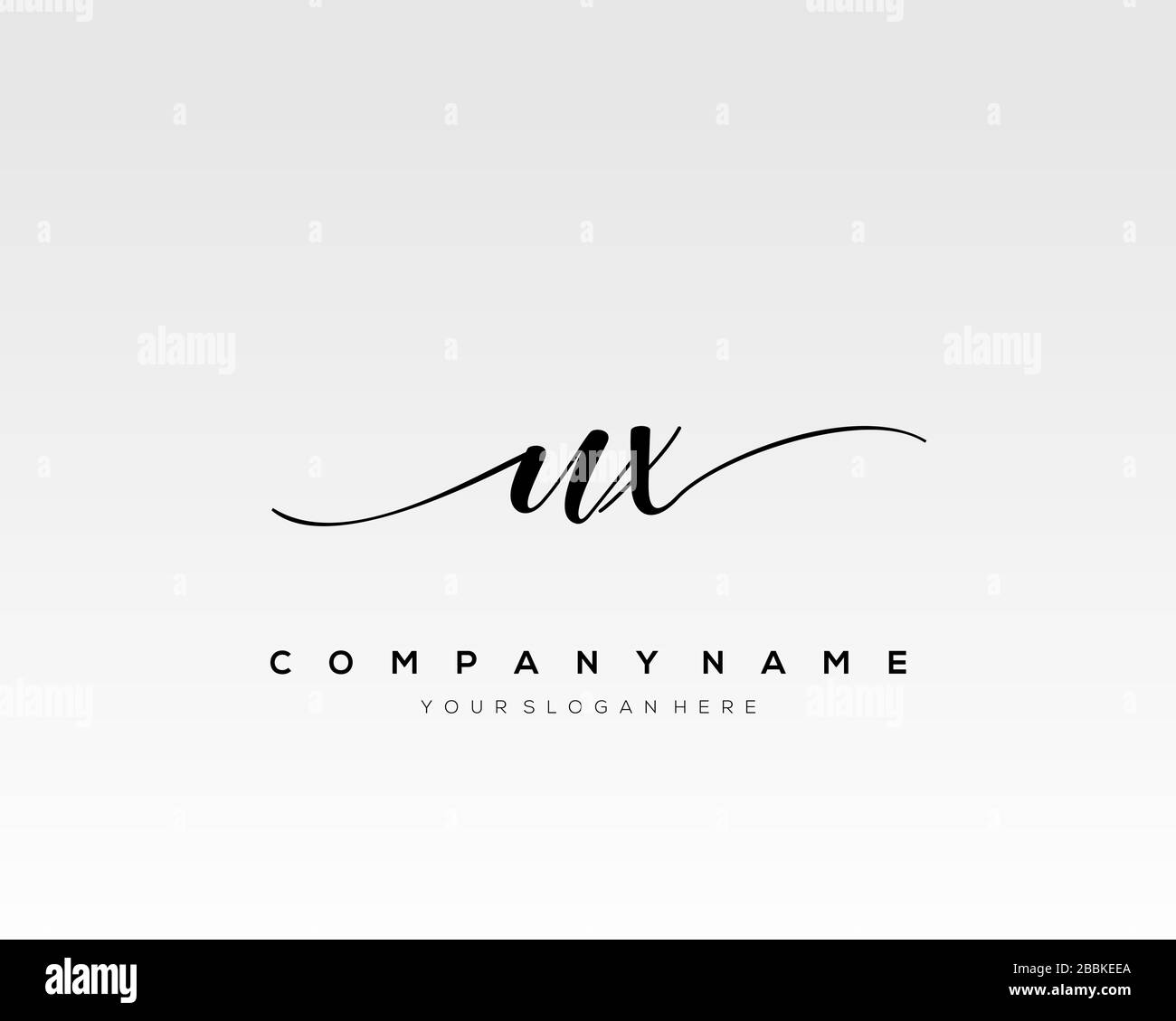 UX Initial Letter handwriting logo hand drawn template vector, logo for ...